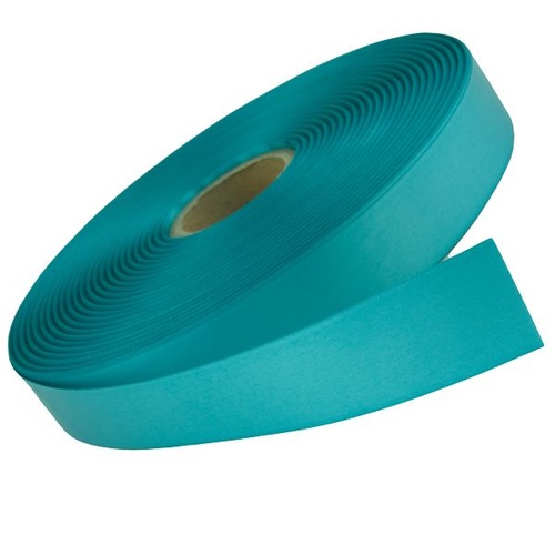 10mm x 25m Double Faced Satin Aqua
