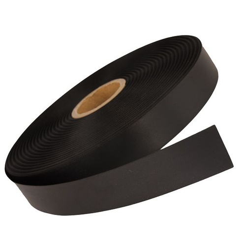 10mm x 25m Double Faced Satin Black