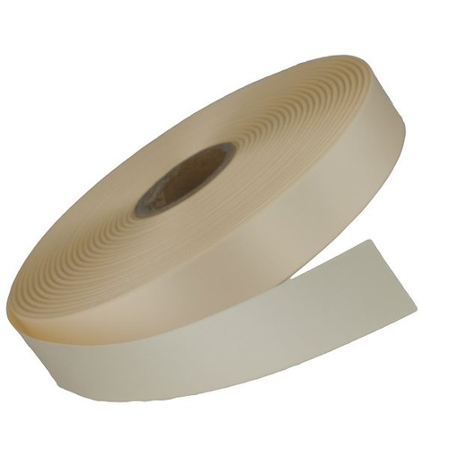 10mm x 25m Double Faced Satin Ivory