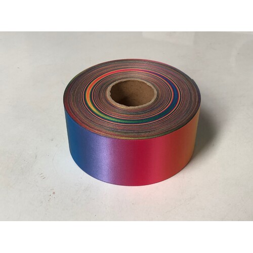 Elan Woven Edge Rainbow Ribbon 50mm x 50M